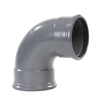 Pipelife pvc bocht m/m 125 87° sn4 gr