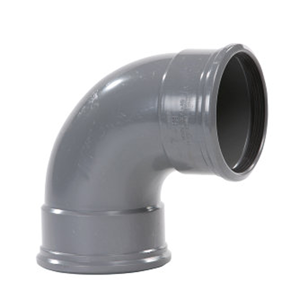 Pipelife pvc bocht m/m 125 87° sn4 gr