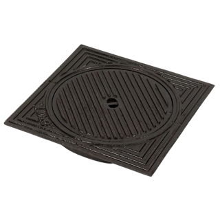 Gietijzeren deksel 50x50cm, dicht, Ø400 mm