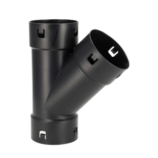 PP klik T-stuk 45°, 200 mm, voor drainagebuis