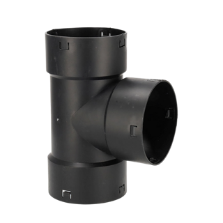 PP klik T-stuk 90°, 200 mm, voor drainagebuis