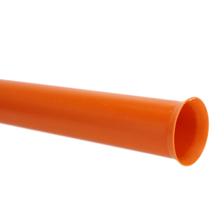 Eindbuis met klik/flens M1 oranje, 60 mm