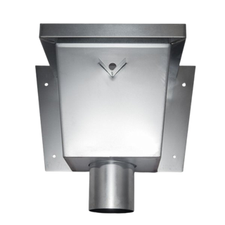 Vergaarbak zink, 80mm, vierkant