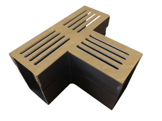 MW Drain 65/100 T-stuk met CorTen staal rooster