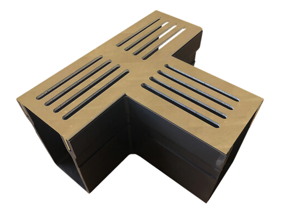 MW Drain 65/100 T-stuk met CorTen staal rooster