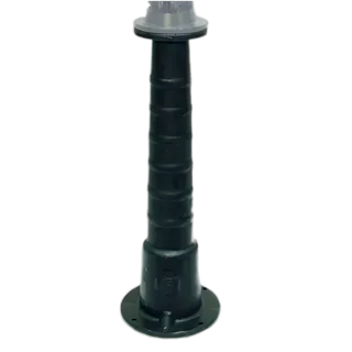 Voetflens zwart t.b.v. type rozendecor pomp