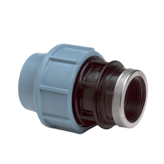 Unidelta PP schroefbus met verst. ring, 50 x 1 1/4''