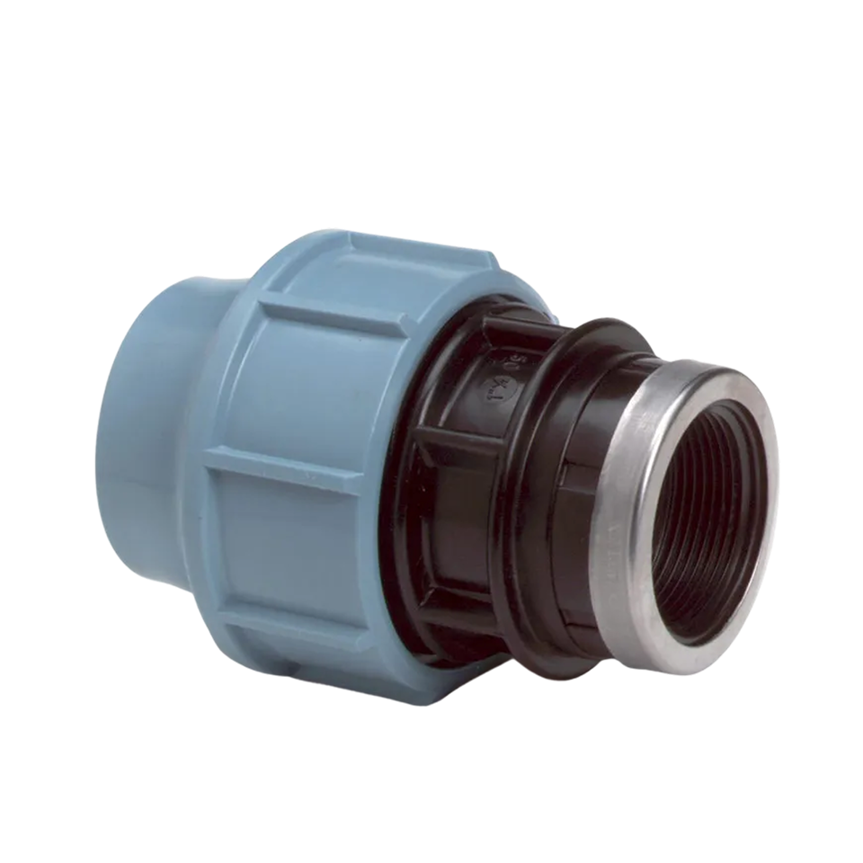 Unidelta PP schroefbus met verst. ring, 75 x 3''
