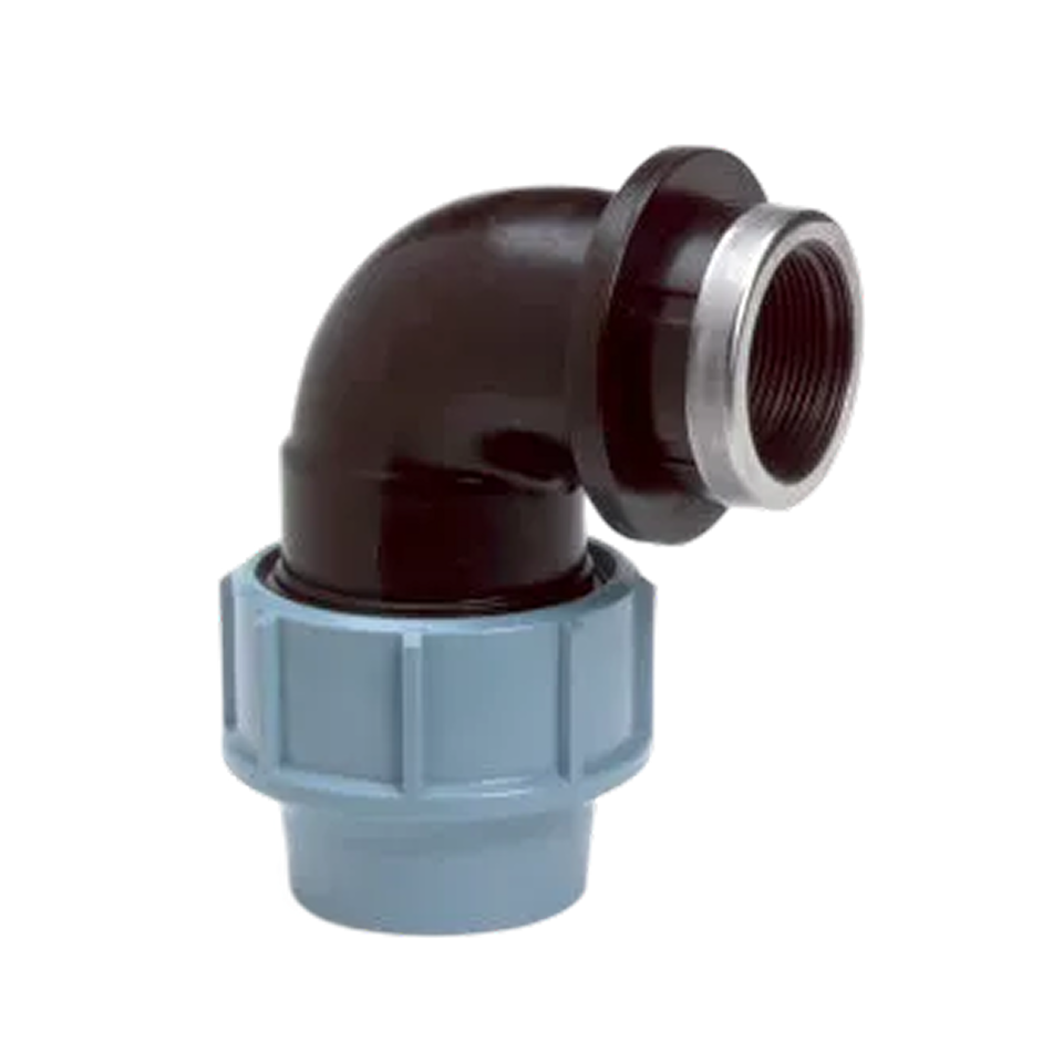 Unidelta PP Knie 90° met bi met verst. ring., 63 x 2''