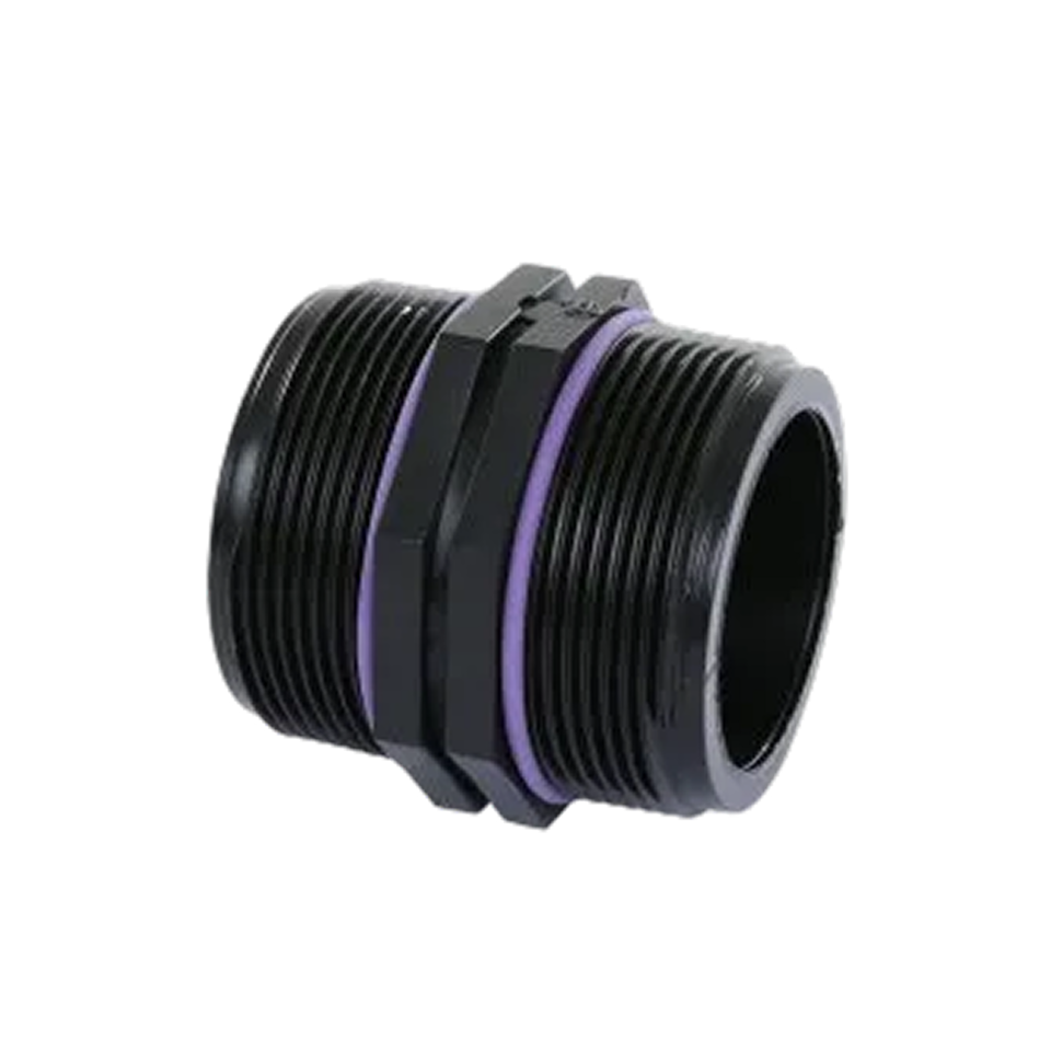 Self-Seal PP dubbele nippel 1/2"