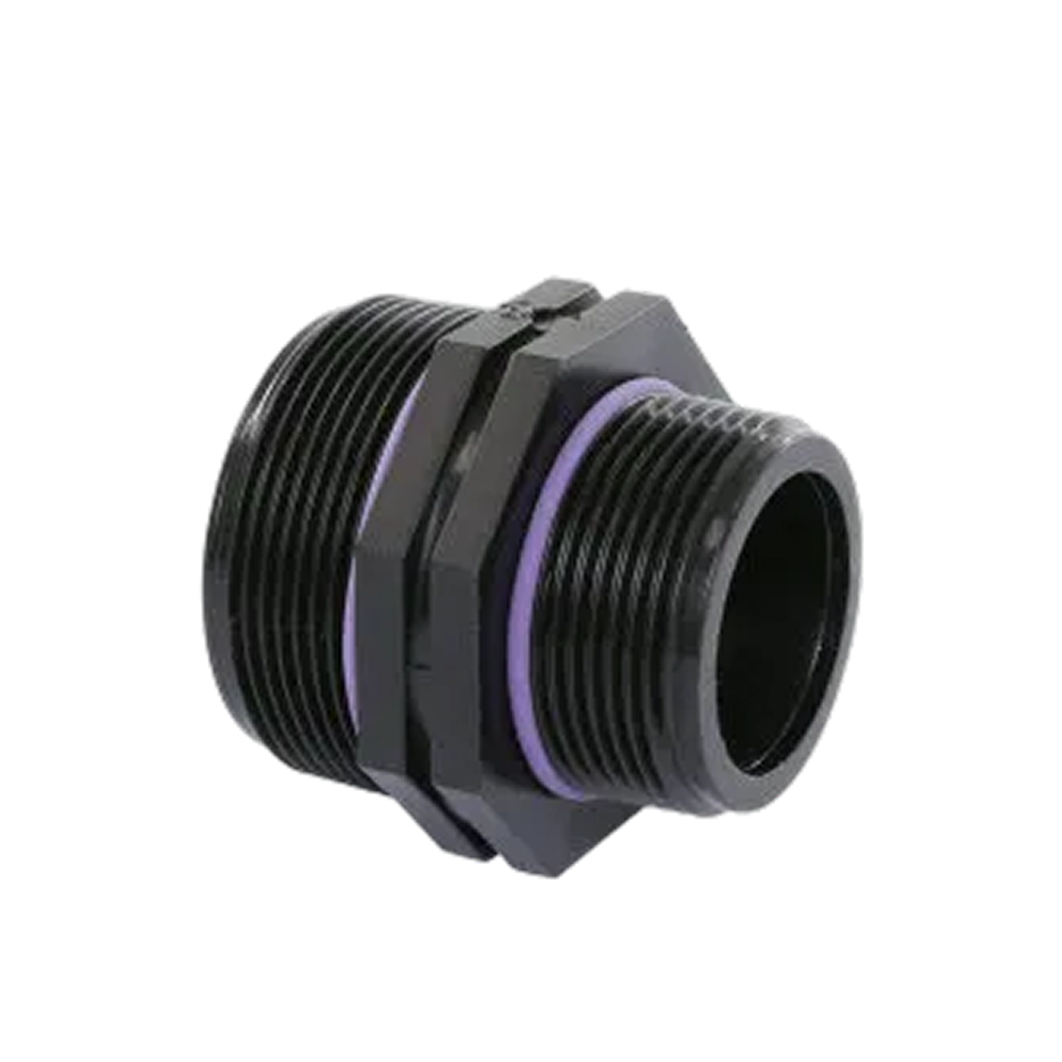 Self-Seal PP dubbele verloopnippel 1/2" x 3/4"