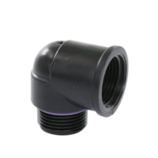 Self-Seal PP knie 90° 1" bi. x bu. draad