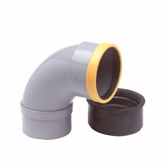 Wavin PVC Betoninl. 90° GR/GD 160 SN8 M/S