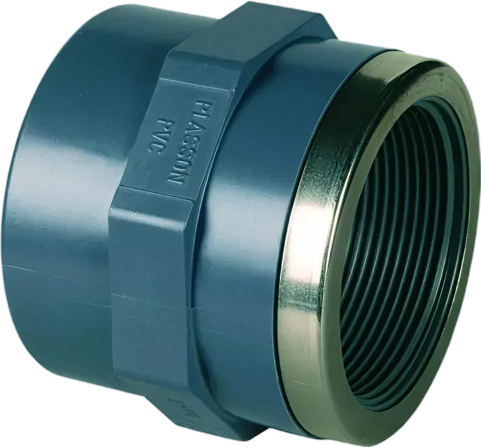 HD Schroefbus 40mm x 1.1/4" Mof x Bi.dr. met verstevigingsring