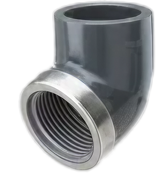 HD Knie 63mm x 2" 45° Bi.dr. met verstevigingsring