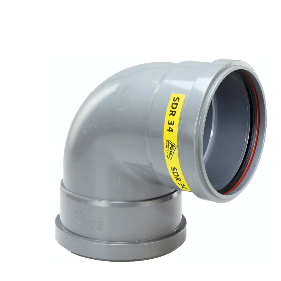 PVC Bocht 90° 400 SN4 M/M