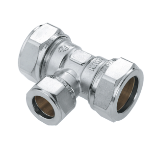 BONFIX 82456 Knel T-stuk 15 x 12 x 15 mm vernikkeld