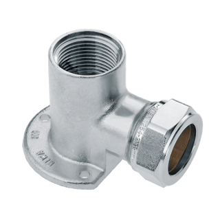 BONFIX 82573 Knel Muurplaat 3/4" bi. dr. x 22 mm vernikkeld