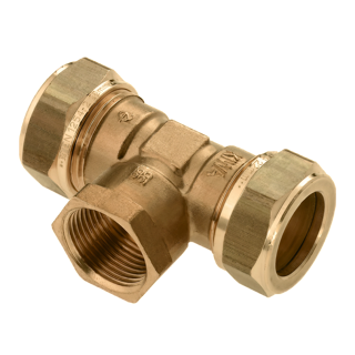 BONFIX 82640 Knel T-stuk 22 x 1/2" binnendraad x 22 mm