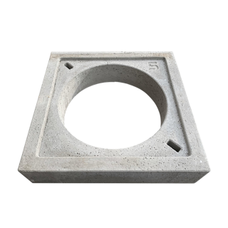 Fundatieplaat 90x90x12 cm, gat rond Ø42 cm