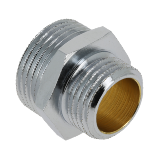 BONFIX 80550 Verloopnippel 1/2" x 3/8" 2x buiten verchroomd