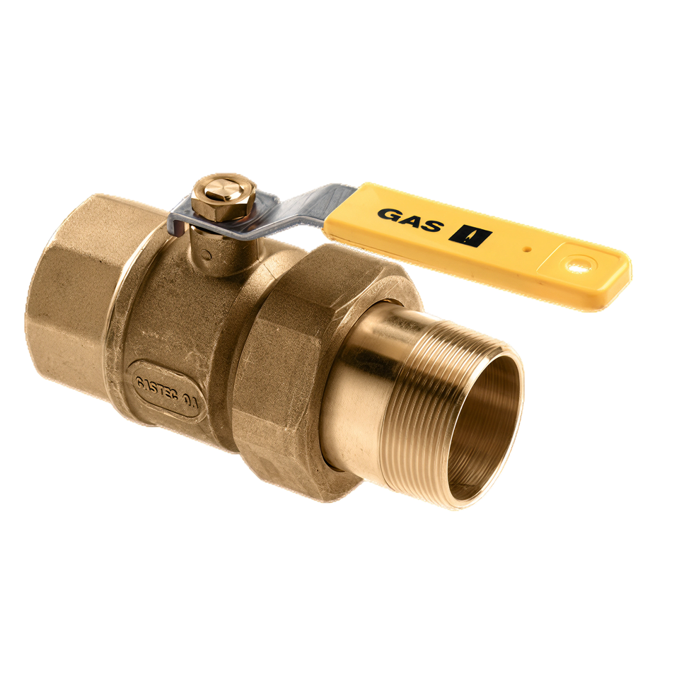 Gaskogelkraan  2 " binnen x  2 " kopp. buitendraad