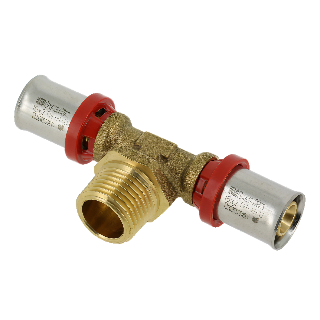 BONFIX Alu-pers 2000605 T-stuk 16 x 1/2" buitendraad x 16 mm