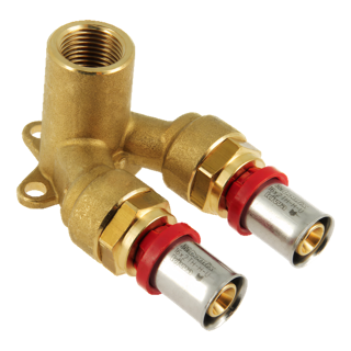 BONFIX Alu-pers 2001405 Muurplaat dubbel 16 x ½" bi x 16 mm