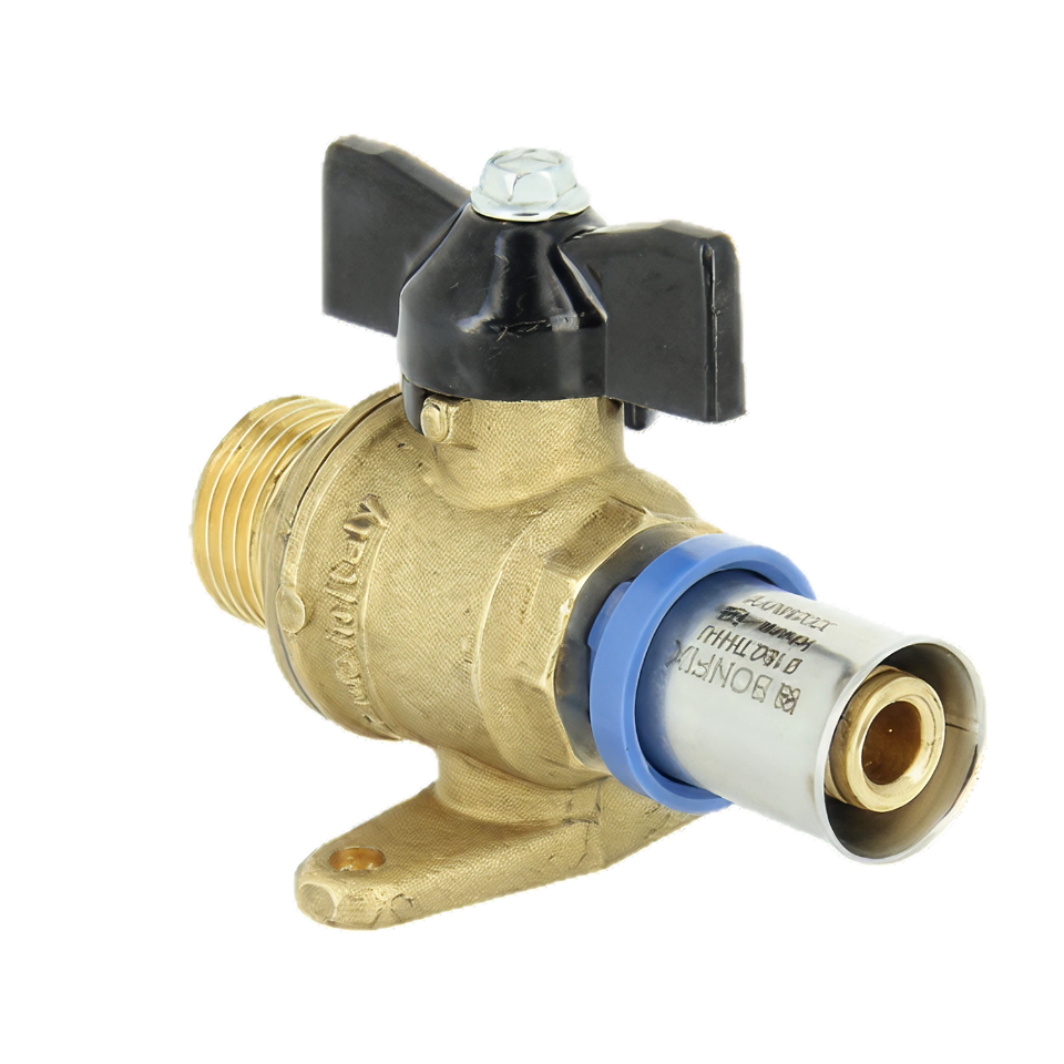 BONFIX Alu-pers 2002610 Kogelkraan 1/2" buitendraad x 20 mm