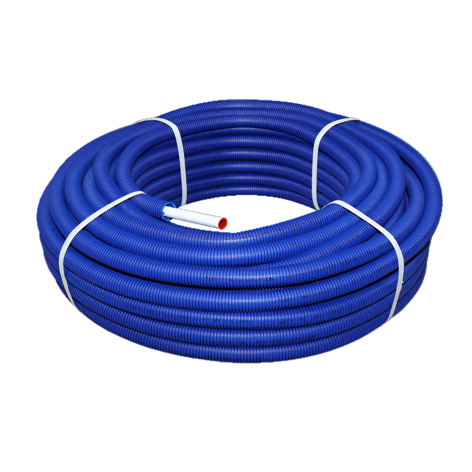 BONFIX Alu-pers systeembuis + blauwe mantel 20 x 2,0 rol 50m