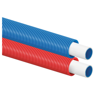 Uponor Uni Pipe PLUS wit in mantelbuis 16x2,0 - 25/20 blauw 75m