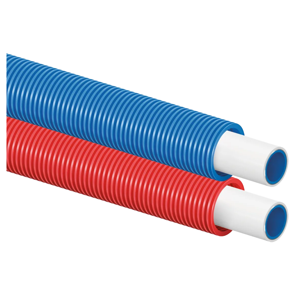 Uponor Uni Pipe PLUS wit in mantelbuis 16x2,0 - 25/20 blauw 75m