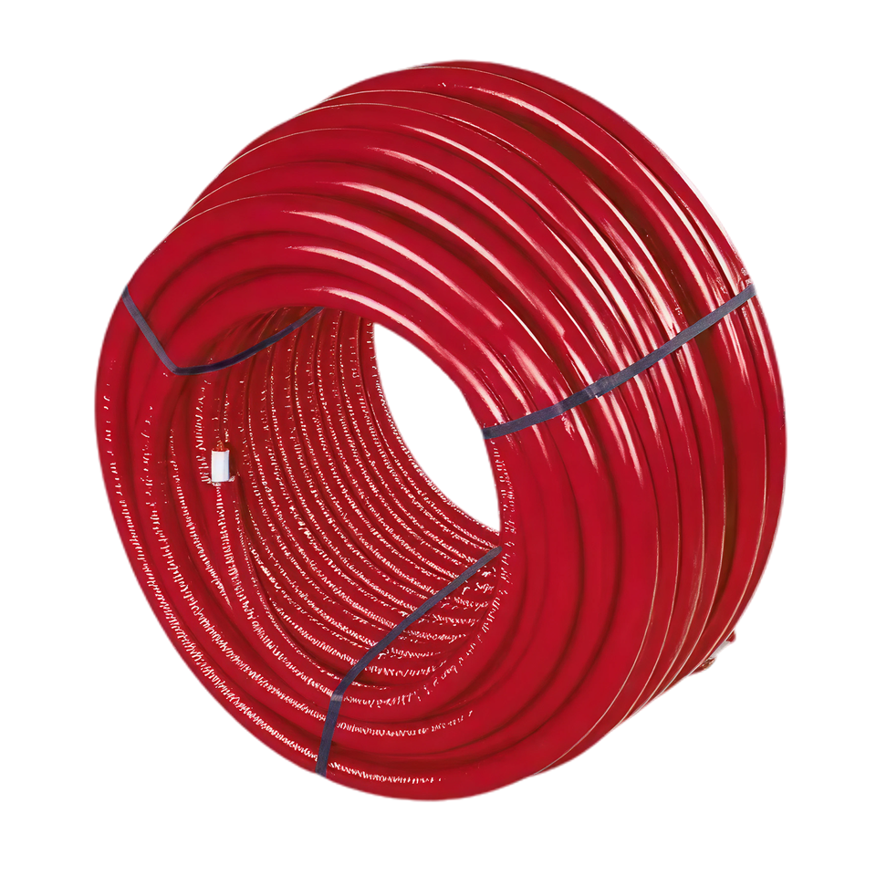 Uponor Uni Pipe PLUS wit voorgeïsoleerd S4 WLS 040 25x2,5 rood 50m