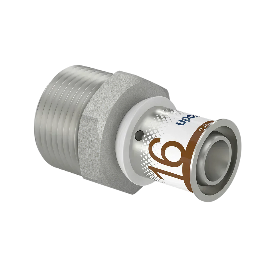 Uponor S-Press Plus pers puntstuk 16mm x 3/4"bu