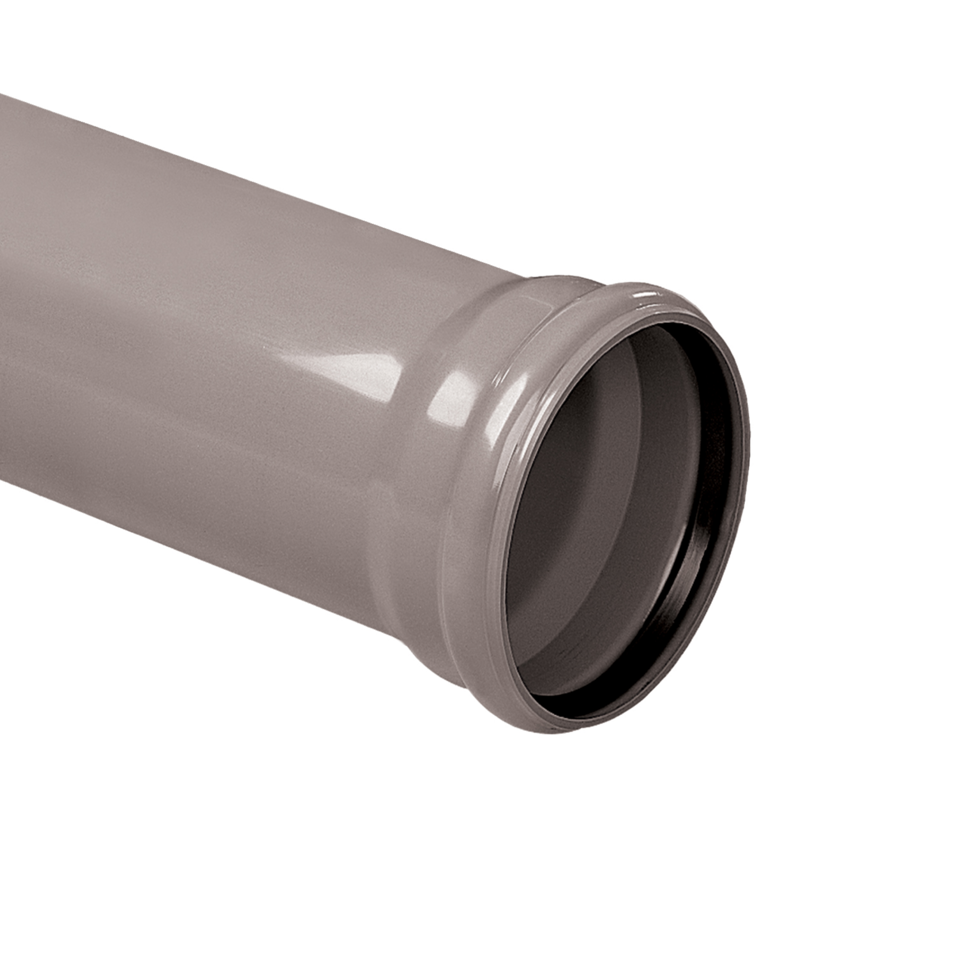 PVC buis 315 mm, grijs, SN4, manchet mof, L = 5 mtr