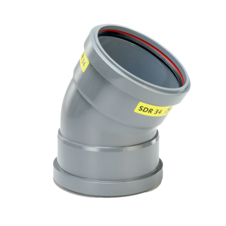 PVC Bocht 15° 160 SN8 M/M