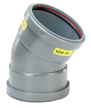 PVC Bocht 30° 200 SN8 M/M
