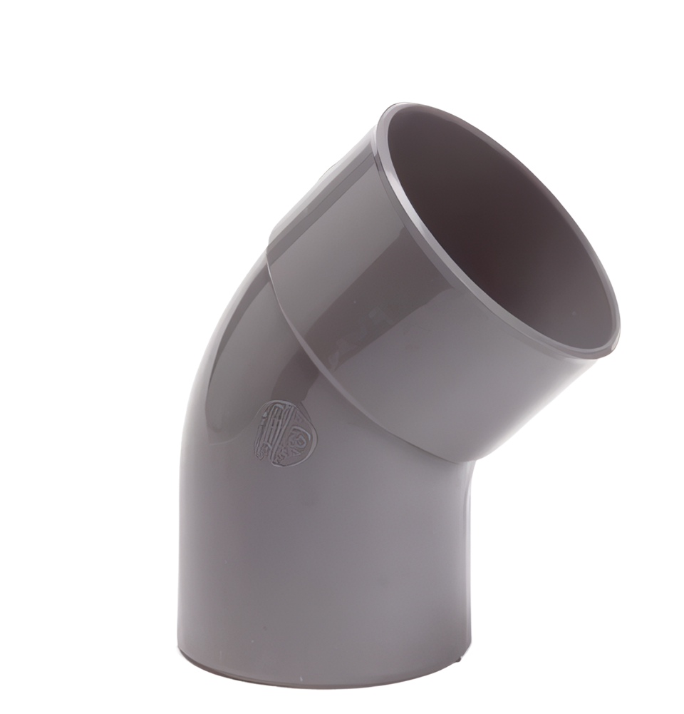 Pipelife lijm bocht 45gr 40mm m/s komo