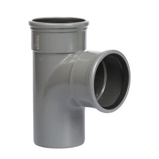 PVC T-stuk 90° 630 SN4 2x manchet, 1x spie